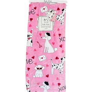 PETS - Pickle & Dot - ‘Valentine Dogs’ plush throw 60“x70“ NWT *Last One! Firm!